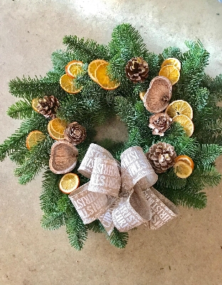 Christmas fresh door wreath